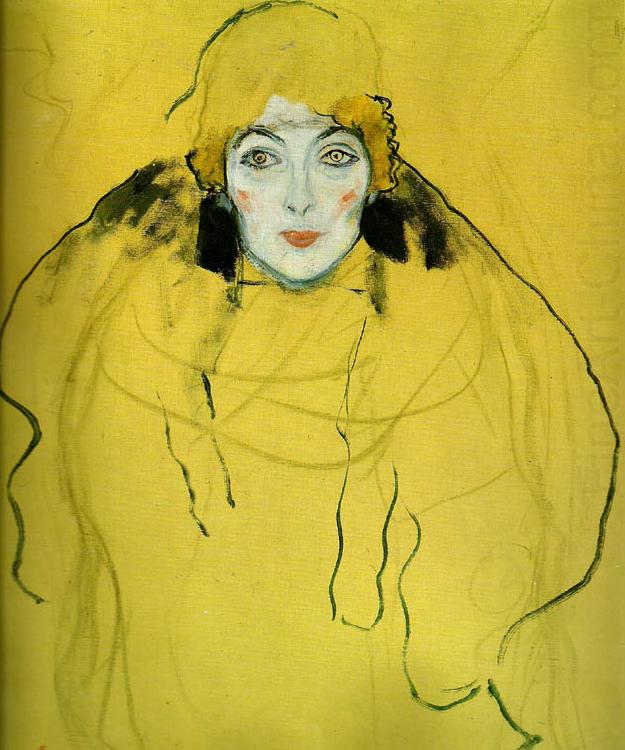 Gustav Klimt en face - portratt av kvinna, china oil painting image